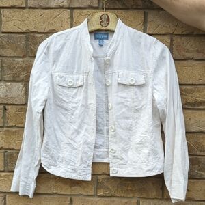 White Denim Style Jacket